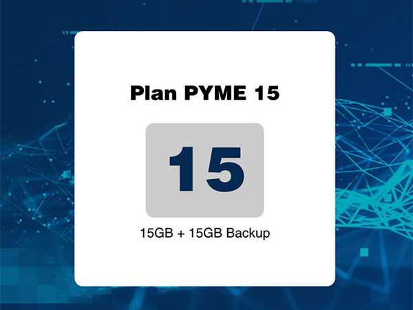 Plan Web Hosting de correo empresarial para PYME de 15GB, incluye 15GB de Respaldo.