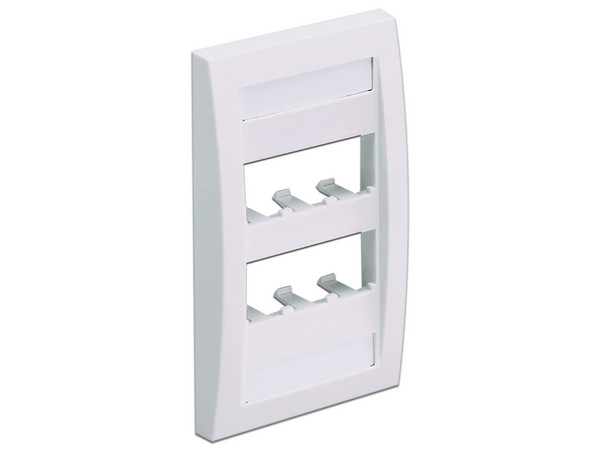 Placa de Pared Panduit CFPE6IWY de 6 puertos. Color Blanco.
