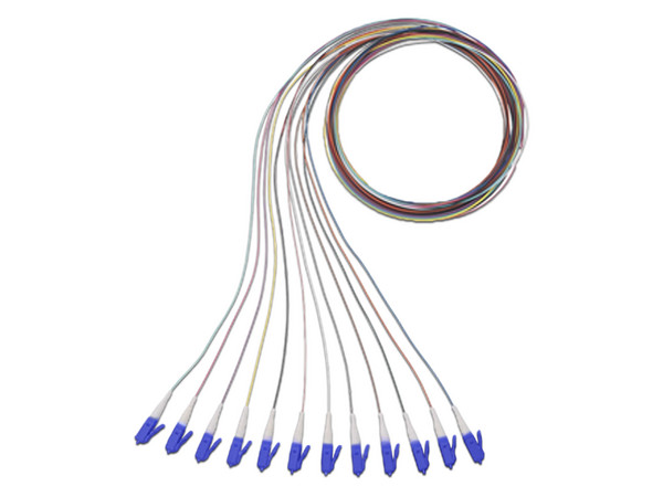Kit de 12 Pigtails con Conector LC de 1m, Monomodo 9/125, 900um.

