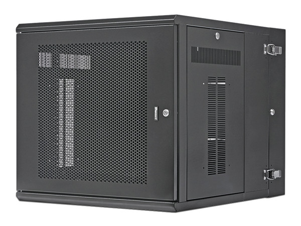 Gabinete Panduit de Montaje en Pared, de 19in, Puerta Perforada, 12 UR, 762mm de Profundidad, Color Negro.