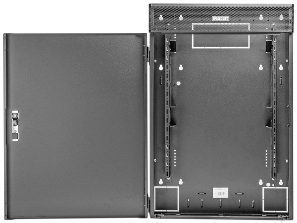 Gabinete de Montaje en Pared Panduit TrueEdge, Con 3 UR para Equipo Activo y 3 UR para Paneles de Parcheo, Color Negro.
