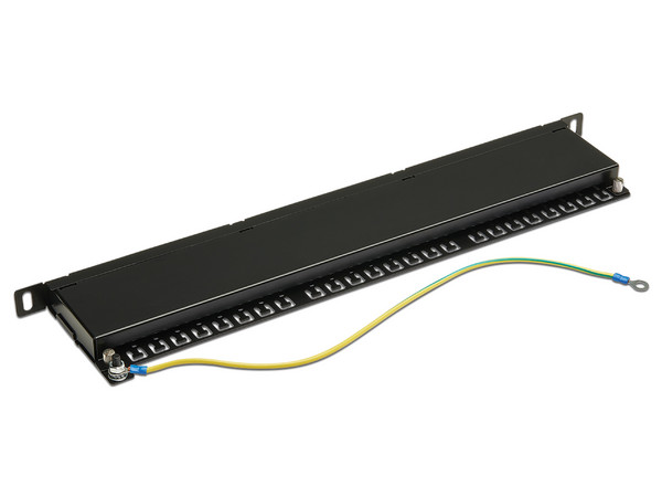 Panel de Conexiones Tripp Lite N252A-024-HUSHK de 24 puertos, Cat6a, Alta Densidad, 0.5UR.