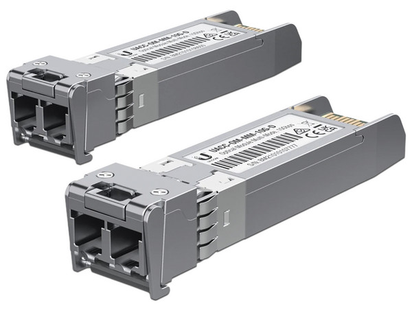 Transceptor de Fibra Óptica Ubiquiti UACC-OM-MM-10G-D SFP, multimodo, 850 nm. Paquete con 2