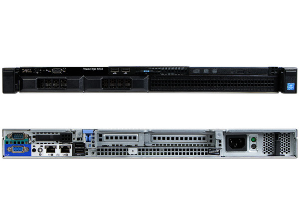 Servidor Dell PowerEdge R230:
Procesador Intel Pentium G 4500 (3.50 GHz),
Memoria RAM 4 GB DDR4 ECC, D.D. 2 x 500GB,
Red Gigabit, USB 3.0,
DVD±R/RW,
No incluye S.O.