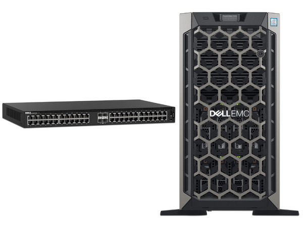 Servidor DELL PowerEdge T440:
Procesador Intel Xeon Silver 4208 (hasta 3.20 GHz),
Memoria RAM 8 GB DDR4, Disco Duro de 1TB,
Red Gigabit,
No incluye S.O. Incluye Switch Dell N1148 de 48 puertos 10/100 Mbps y 4 Puertos SFP+.