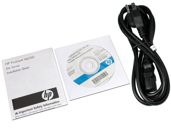 Servidor HP ProLiant  ML150 G6:
Procesador Intel Xeon E5504 (2.0 GHz),
Memoria Ram 2GB, No incluye Disco Duro,
Super Multi DVD,
Red Gigabit.