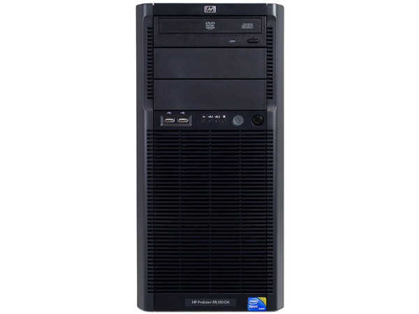 Servidor HP ProLiant  ML150 G6:
Procesador Intel Xeon E5504 (2.0 GHz),
Memoria Ram 2GB, No incluye Disco Duro,
Super Multi DVD,
Red Gigabit.