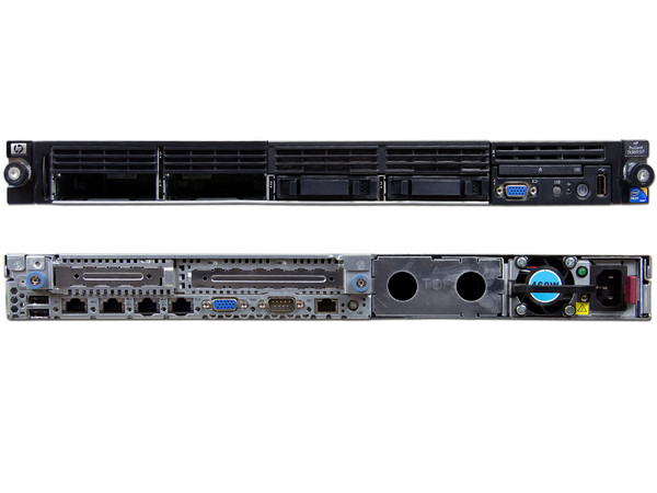 Servidor HP ProLiant  DL360 G7:
Procesador Intel Xeon E5606 (2.13GHz),
Memoria Ram 4GB, No incluye Disco Duro,
Red Gigabit.