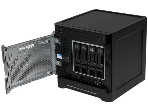 Servidor HP MicroServer G8:
1x CPU Dual-Core Intel Pentium G2020T (2.5 GHz),
2 GB RAM, 4x Bahías LFF NHP SATA HDD cage,
1 x Adaptador Ethernet 332i, 1Gb de 2 puertos,
No incluye Disco Duro.