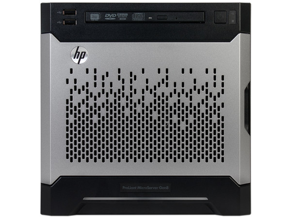 Servidor HP ProLiant MicroServer Gen8:
Procesador Dual-Core Intel Xeon 1220Lv2 (2.3 GHz),
Memoria Ram 4 GB ECC, Disco Duro de 1 TB,
DVD/RW,
Red Gigabit.