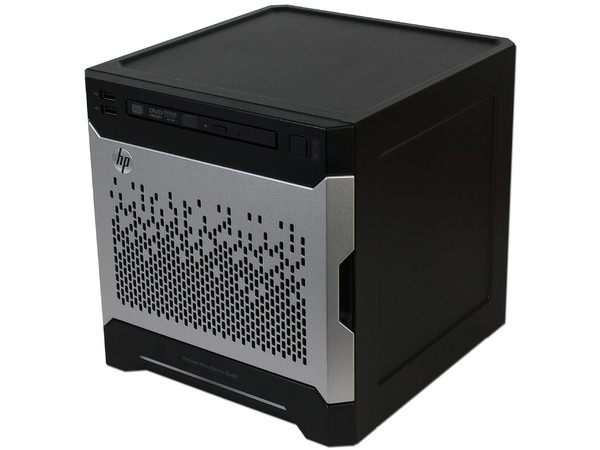 Servidor HP ProLiant MicroServer Gen8:
Procesador Dual-Core Intel Xeon 1220Lv2 (2.3 GHz),
Memoria Ram 4 GB ECC, Disco Duro de 1 TB,
DVD/RW,
Red Gigabit.