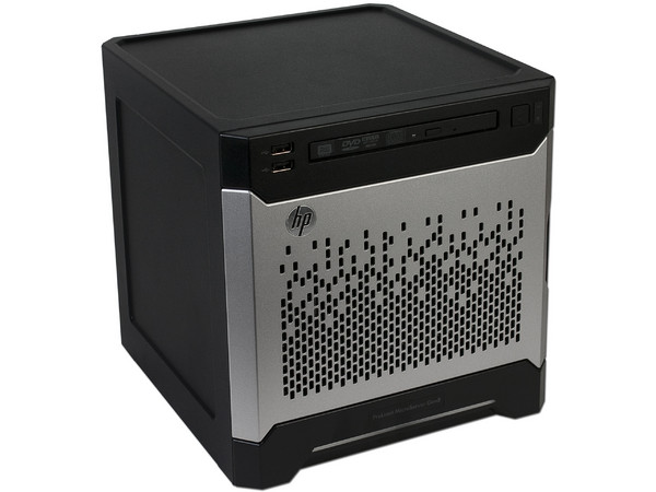 Servidor HP ProLiant MicroServer Gen8:
Procesador Dual-Core Intel Xeon 1220Lv2 (2.3 GHz),
Memoria Ram 4 GB ECC, Disco Duro de 1 TB,
DVD/RW,
Red Gigabit.