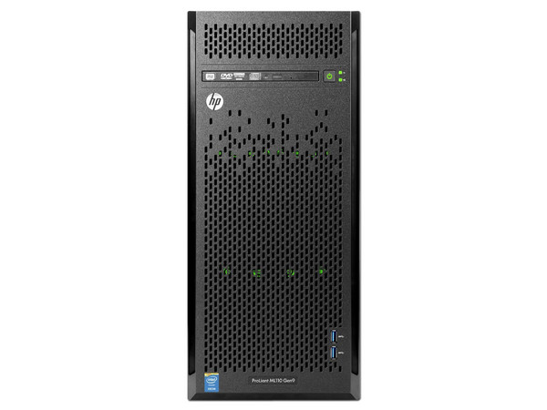 Servidor HP ProLiant ML110 Gen9:
Procesador Six-Core Intel Xeon E5-2603 v3 (1.6 GHz),
Memoria RAM 8 GB DDR4 ECC,
Disco Duro de 2 TB, DVD/RW,
Red Gigabit, No incluye S.O.
