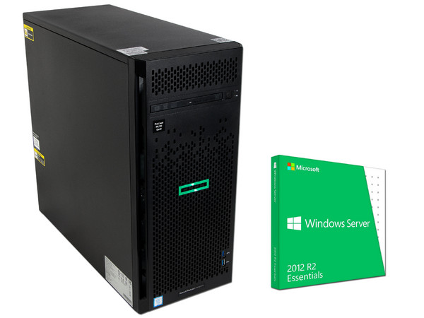 Servidor HP ProLiant ML110 Gen9:
Procesador Intel Xeon E5-2603 v4 (1.7 GHz),
Memoria RAM 8 GB DDR4,
Disco Duro de 2TB,
Red Gigabit, USB 3.0,
No incluye S.O.
Incluye DVD Microsoft Windows Server 2012 R.2 Essentials 64-bit