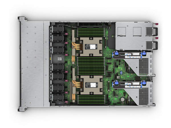 Servidor HPE ProLiant DL365 Gen11: 
Procesador AMD EPYC 9224  (hasta 3.7 GHz), 
Memoria RAM de 64GB DDR5, 
SSD de 960GB, 
S.O. No Incluido.