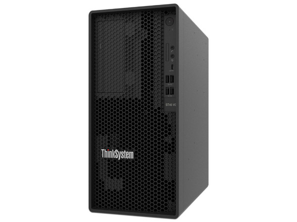Servidor Lenovo ThinkSystem ST45 V3: 
Procesador AMD EPYC 4124P (hasta 5.1 GHz), 
Memoria de 16GB DDR5, 
Disco Duro de 2TB, 
S.O. No Incluido.