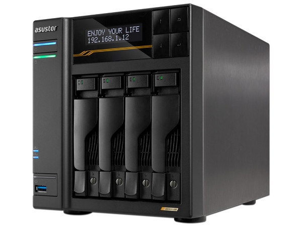 Servidor NAS ASUSTOR LOCKERSTOR 4 Gen3 (AS6804T):
Procesador Quad-Core 2.3 GHz, Memoria de 16GB ECC DDR5, 
4 Ranuras SATA3 (6GB/s) y 4 Ranuras M.2 NVMe, Compatible con Discos de 3.5