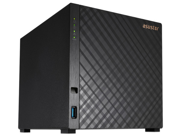 Servidor NAS Asustor AS1204T: 
Procesador Realtek (hasta 1.7 GHz), 
Memoria de 1GB DDR4, 
4 Bahías de Discos Duros (No Incluidos), 
S.O. No Incluido.
