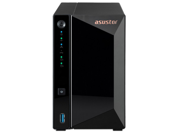 Servidor NAS Asustor Drivestor 2 Pro, Procesador Quad Core (hasta 1.7 GHz), Memoria de 2GB DDR4, 2 Bahías, S.O. No Incluido.
