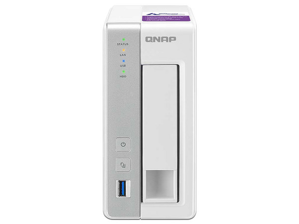 NAS QNAP TS 131P con 1 Bahía para Disco de 3.5, 1 x Gigabit, 3 x USB 3.0, 1 GB DDR3, (no Incluye discos duros).