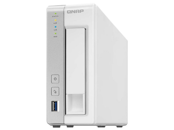 NAS QNAP TS 131P con 1 Bahía para Disco de 3.5, 1 x Gigabit, 3 x USB 3.0, 1 GB DDR3, (no Incluye discos duros).