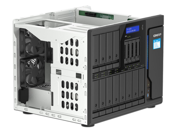 Servidor NAS QNAP TS-1655-8G-US: 
Procesador Intel Atom C5125 (hasta 2.8 GHz), 
Memoria e 8GB DDR4, 
16 Bahías SATA (No Incluye Discos Duros).