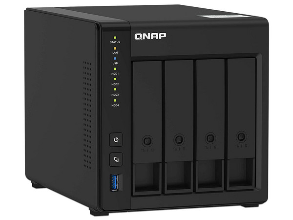 NAS QNAP TS-451D2-2G con 4 bahías para discos duros (no incluidos), HDMI, 2 Puertos Gigabit, 2GB DDR4, USB 3.2.