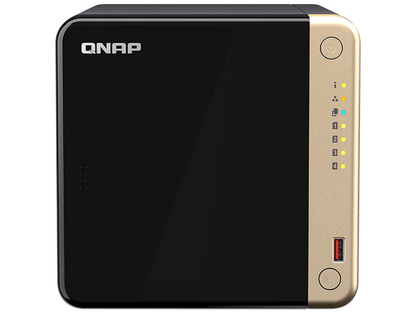 Servidor NAS QNAP TS-464-4G-US, con 4 bahías para discos duros, Memoria RAM de 4GB DDR4 (Hasta 16GB), 2 Puertos 2.5GbE.
