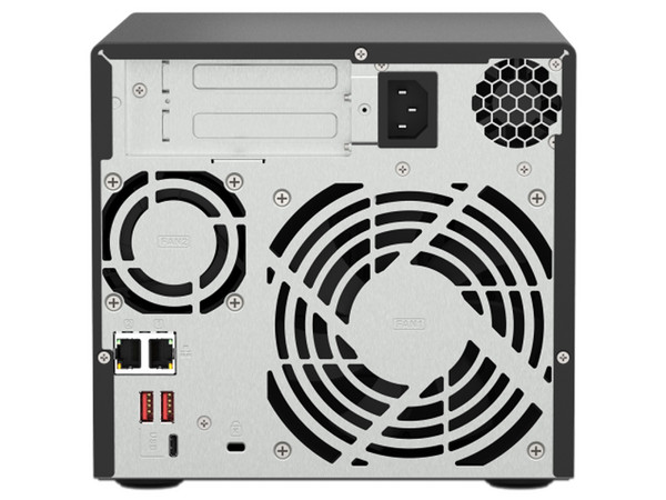 Servidor NAS QNAP TS-473A-8G-US, 
Procesador AMD Ryzen de 4 núcleos (hasta 2.2 GHz),
Memoria de 8 GB,
Red de 2.5 GbE,
Hasta 4 Bahías SATA.