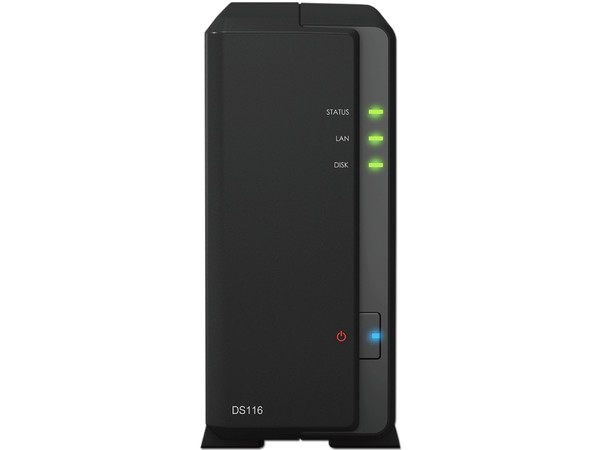 NAS SYNOLOGY DS116 con Bahía para Disco de 3.5”, 1 Puerto Gigabit, 1 GB DDR3, hasta 10 TB (no Incluye discos duros).