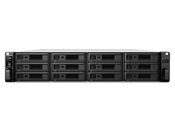 Servidor NAS RackStation Synology RS3621XS+, de 12 Bahías, Intel Xeon D-1541, 8GB DDR4, USB 3.0, color negro.