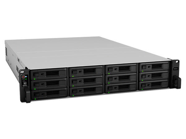 Servidor NAS RackStation Synology RS3621XS+, de 12 Bahías, Intel Xeon D-1541, 8GB DDR4, USB 3.0, color negro.