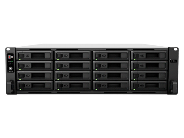 Servidor NAS Synology de 16 Bahías Expandible a 40 Bahías, Hasta 288 TB, P2P, 3U, Administración Remota y Respaldo Programado.

