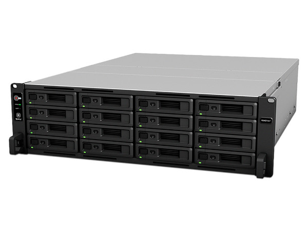 Servidor NAS Synology de 16 Bahías Expandible a 40 Bahías, Hasta 288 TB, P2P, 3U, Administración Remota y Respaldo Programado.
