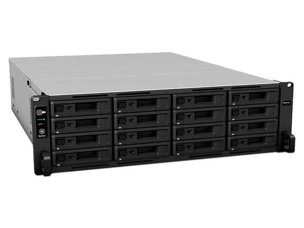 Servidor NAS Synology de 16 Bahías Expandible a 40 Bahías, Hasta 288 TB, P2P, 3U, Administración Remota y Respaldo Programado.
