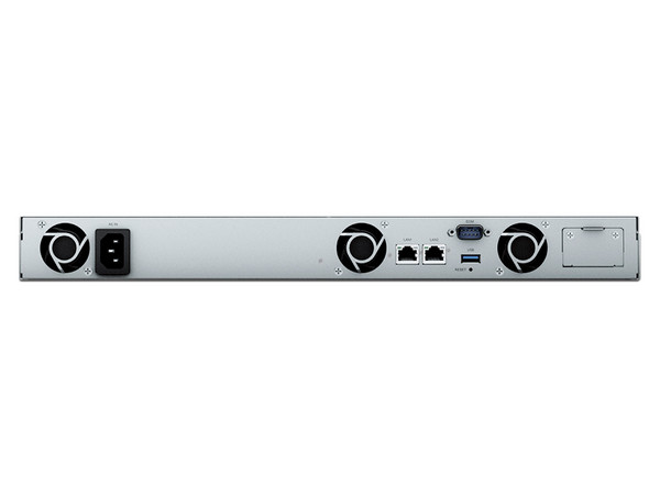 Servidor NAS SynologyRS422+: 
Procesador AMD Ryzen R1600 (Hasta 2.6 Ghz), 
Memoria de 2GB DDR4, 
hasta 4 Bahías SATA, 
No Incluye Discos Duros.
