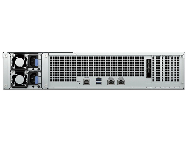 Servidor NAS Synology RS4826xs+: Procesador Intel Xeon D-1739 (hasta 3.5 GHz), Memoria de 16GB DDR4 ECC RDIMM, 12 Bahías, hasta 288TB, Expandible hasta 1.15PB, 2 Puertos 10GbE, USB 3.2, Hot-Swap.