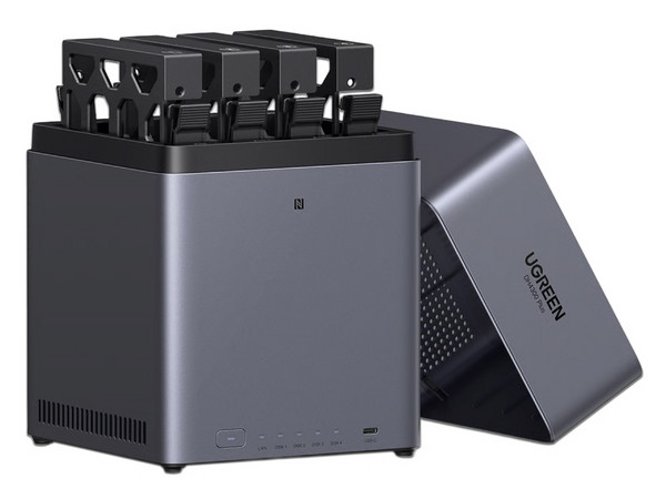 Servidor NAS UGREEN NASync DXP4800: 
Procesador RK3588C, 
Memoria RAM de 8GB LPDDR4X, 
Almacenamiento de 32GB eMMC,
4 Bahias SATA de 2.5