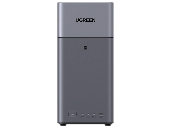 Servidor NAS UGREEN NASync DH2300: 
Procesador RK3576 (hasta 2.2 GHz), 
Memoria RAM de 4GB DDR5, 
Almacenamiento de 32GB eMMC,
2 Bahias SATA de 2.5