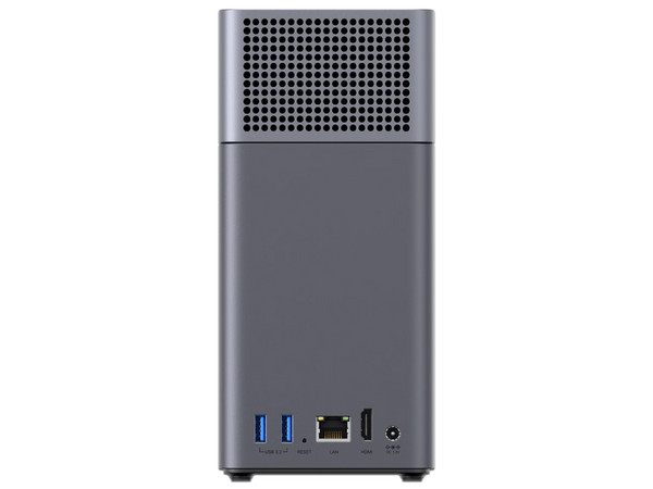 Servidor NAS UGREEN NASync DH2300: 
Procesador RK3576 (hasta 2.2 GHz), 
Memoria RAM de 4GB DDR5, 
Almacenamiento de 32GB eMMC,
2 Bahias SATA de 2.5