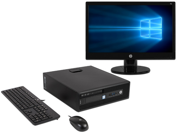 WorkStation HP Z240:
Procesador Intel Core i5-6500 (hasta 3.6 GHz),
Memoria de 4 GB DDR4, D.D. de 1 TB,
DVD±RW, Video NVIDIA Quadro K420,
Windows 10 Pro (64 bits).
Incluye Monitor HP 19KA de 18.5