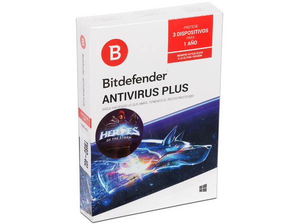 Bitdefender Antivirus Plus 2018, 3 Dispositivos, 1 Año.