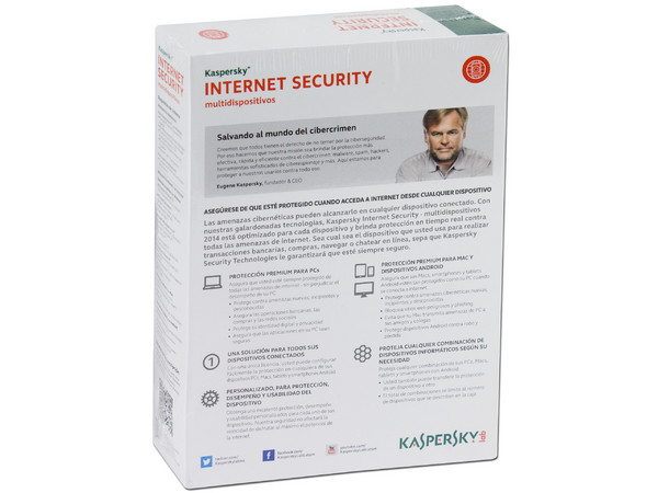 Kaspersky Internet Security Multidispositivos 2014, 1 Dispositivo, 1 Año.