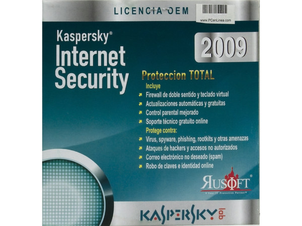 Kaspersky Internet Security 2009 OEM Licencia por un año (no incluye CD) 