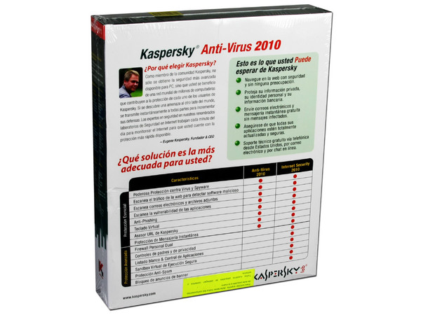 Kaspersky Anti-Virus 2010 para 1 Usuario