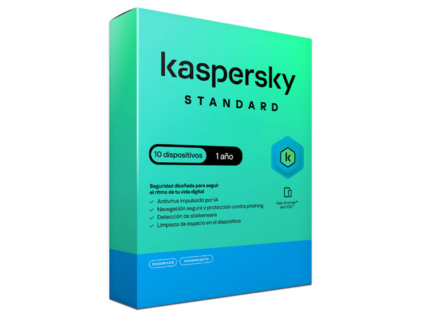 Licencia de Antivirus Kaspersky Standard, 10 Dispositivos, 1 Año.