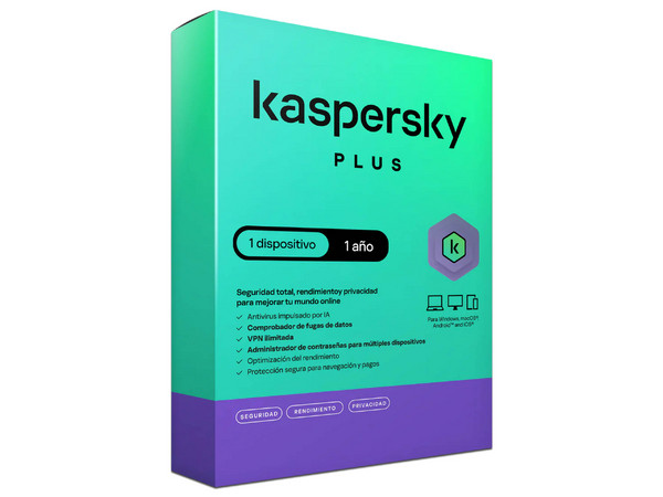 Kaspersky Antivirus Plus, 1 Dispositivo, 1 Año.