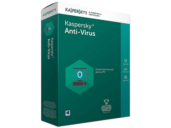 Kaspersky Anti-Virus 2017, 3 licencias, 1 Año.