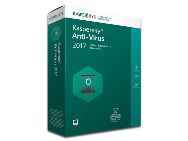 Kaspersky Anti-Virus 2017, 5 usuarios, 1 Año.