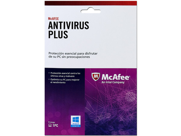 McAfee Antivirus Plus (1 PC). Tarjeta de Activación.
